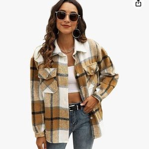 Women plaid shacket NWOT